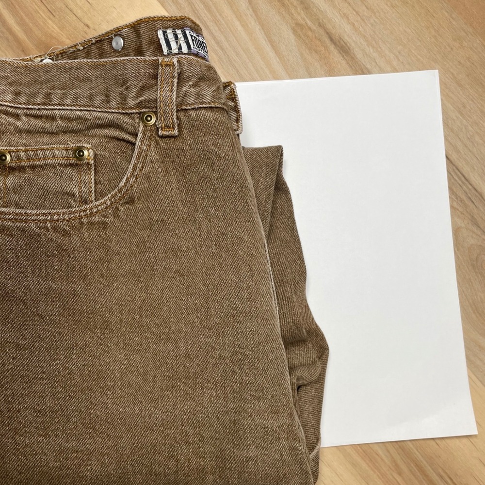 Vintage Forenza High Waisted Straight Leg Brown Denim Jeans Size 8 Made in USA - Picture 5 of 10